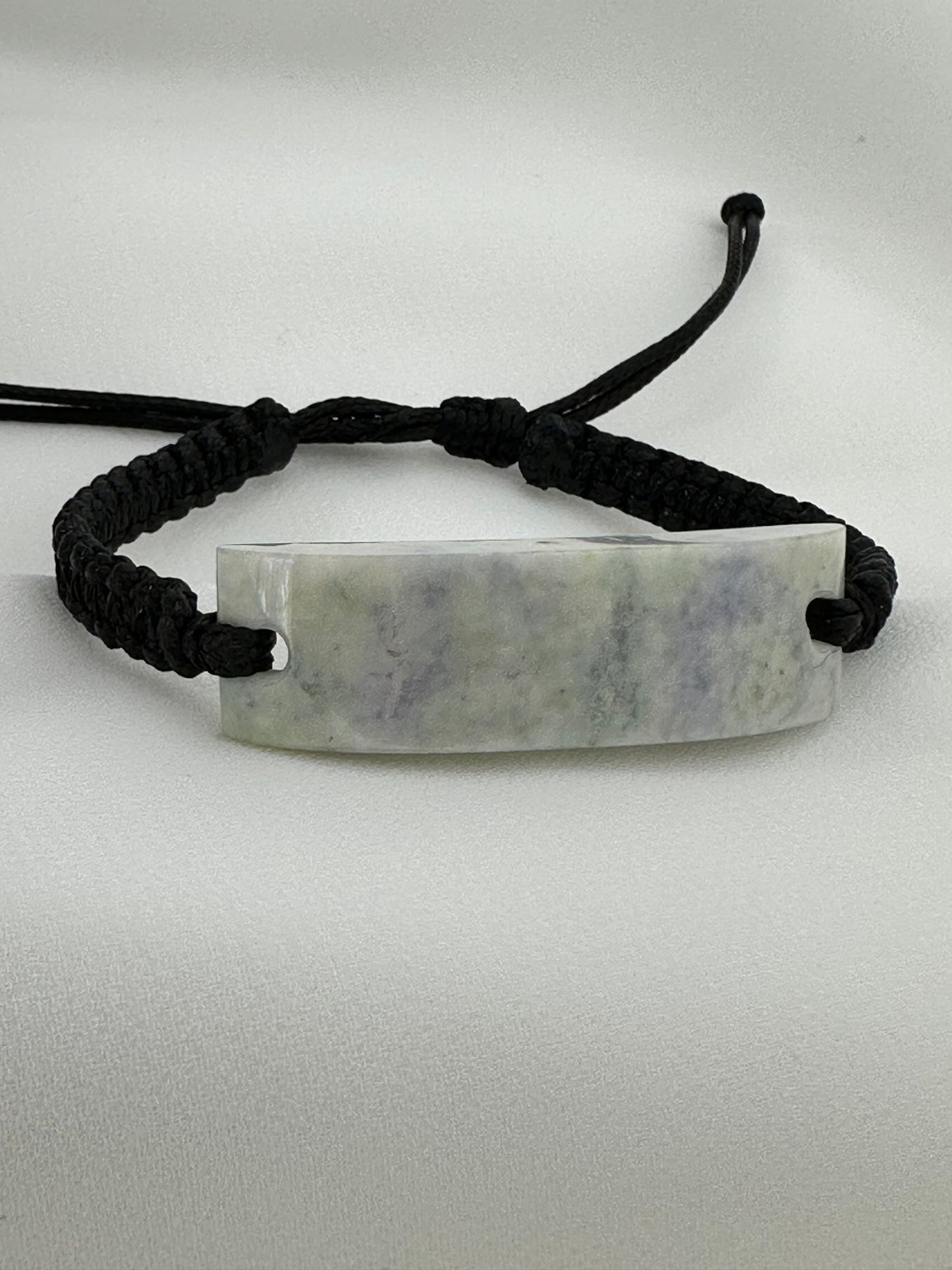 Artisan Guatemalan Lavender Jade & Leather Bracelet