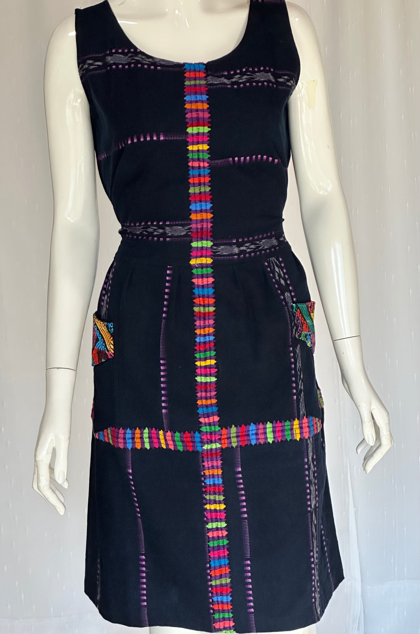 Handwoven Guatemalan Artisan Cotton Dress | Size S