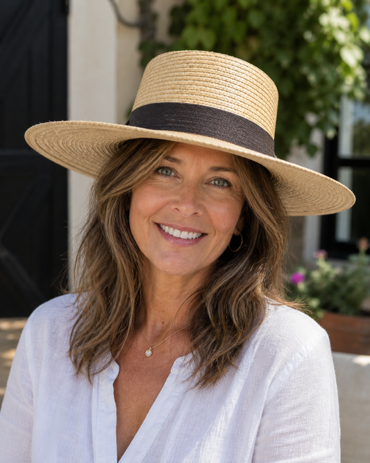 Classic Wide Brim Straw Hat | Minimalist Boho Luxe Sun Hat