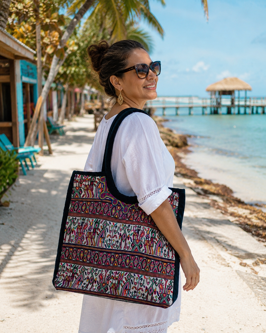Maya Heritage Artisan Tote Bag | Handcrafted Guatemalan Embroidery