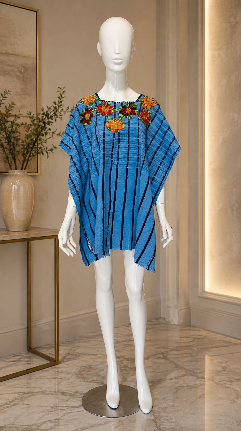 Vintage Handwoven Huipil from Santa Lucia Utatlan, Guatemala