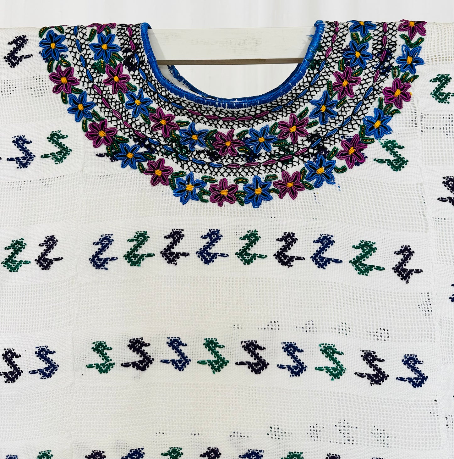Vintage Handwoven Huipil from Coban, Guatemala