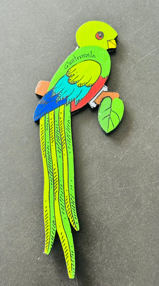 Handcrafted Guatemalan Quetzal Bird Magnet