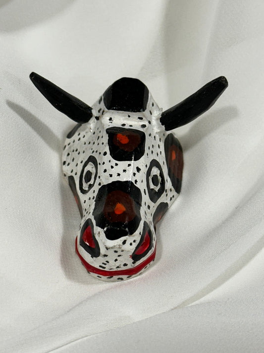 Handcrafted Cow Head Magnet | Guatemalan Folk Art