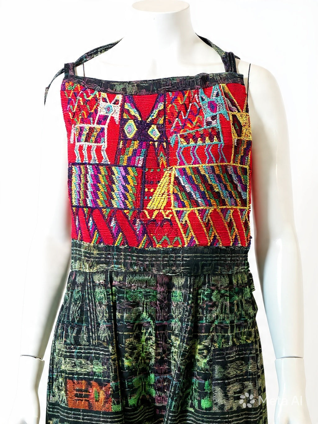 One of a Kind Guatemalan Embroidered Jumpsuit | Handwoven Artisan Boho Luxe Fashion | 100% Cotton