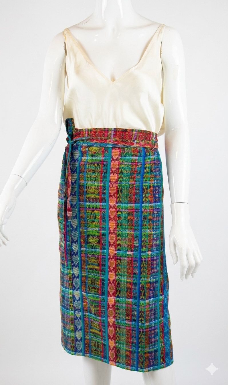 Handwoven Guatemalan Wraparound Skirt | 100% Cotton Artisan Made