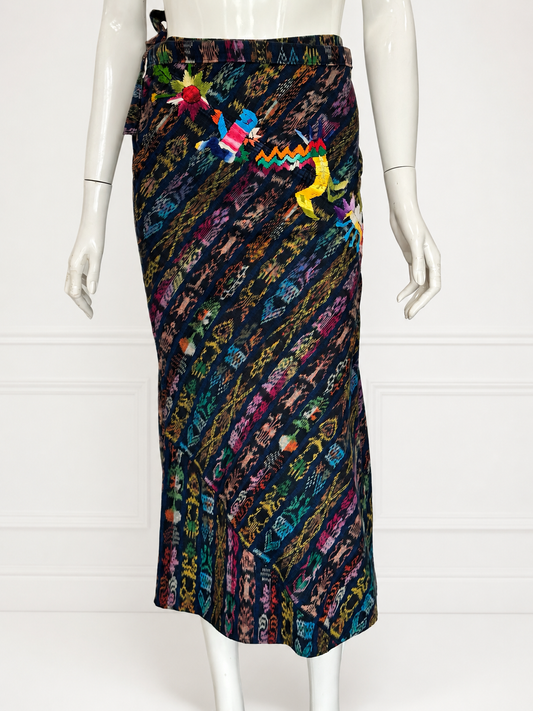 Handwoven Guatemalan Wraparound Skirt | 100% Cotton Artisan Textile