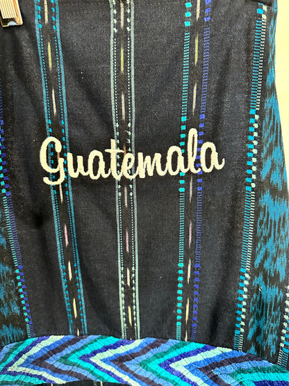 Guatemala Artisan Apron | Blue Floral Pocket
