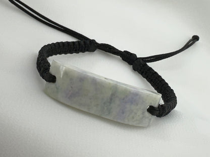 Artisan Guatemalan Lavender Jade & Leather Bracelet