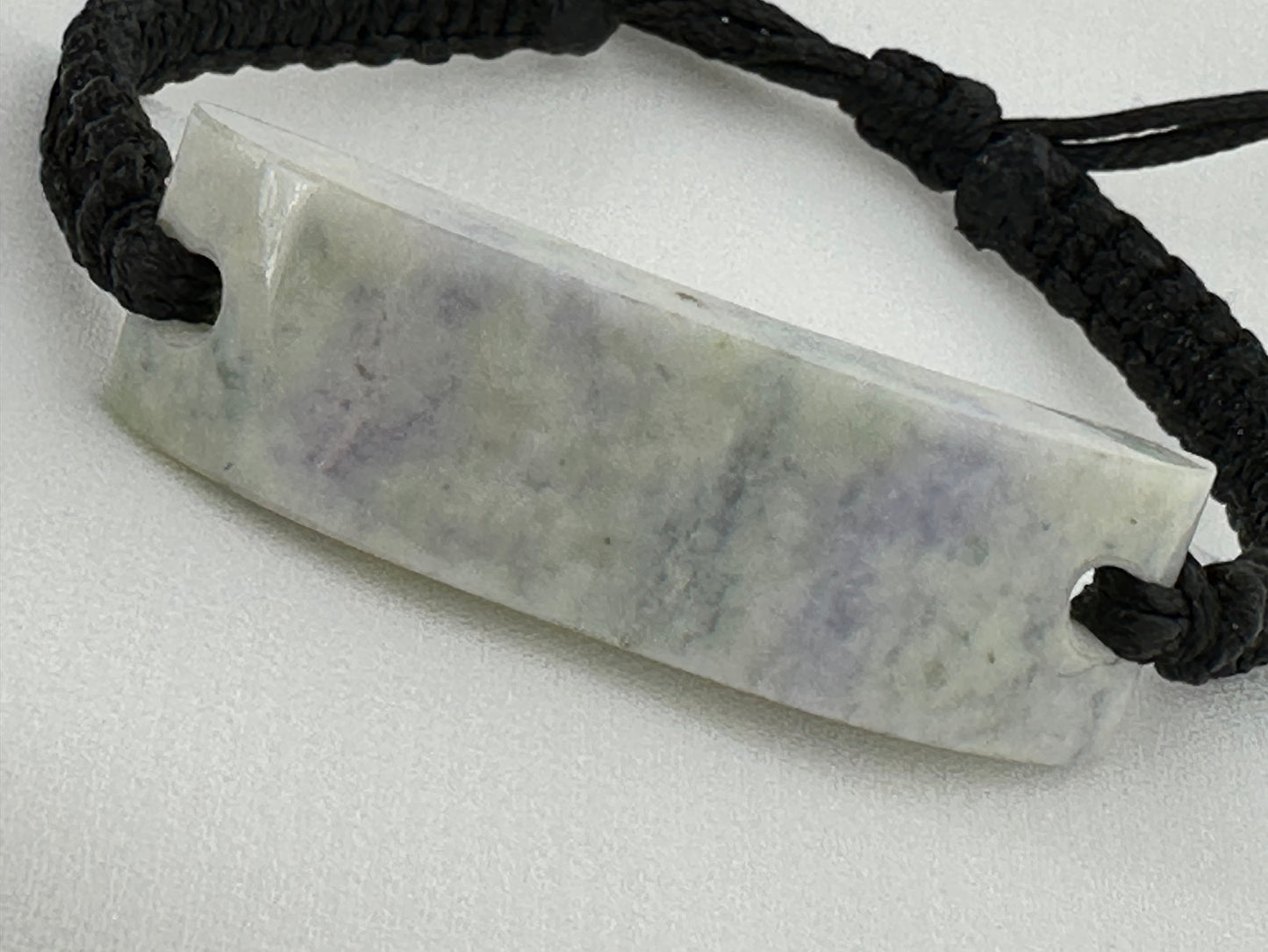 Artisan Guatemalan Lavender Jade & Leather Bracelet