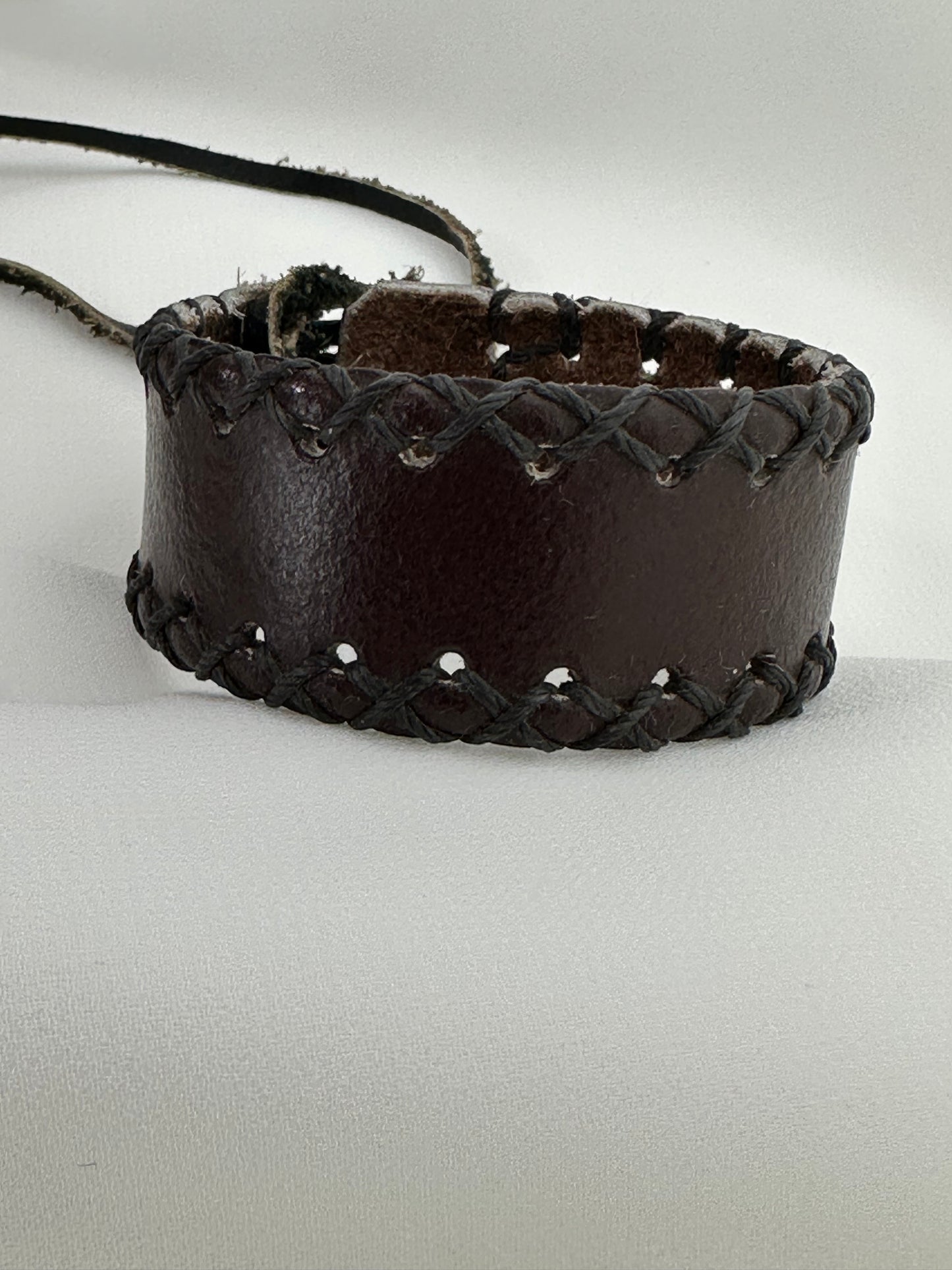 Boho Leather Cuff Bracelet | Handmade Guatemala