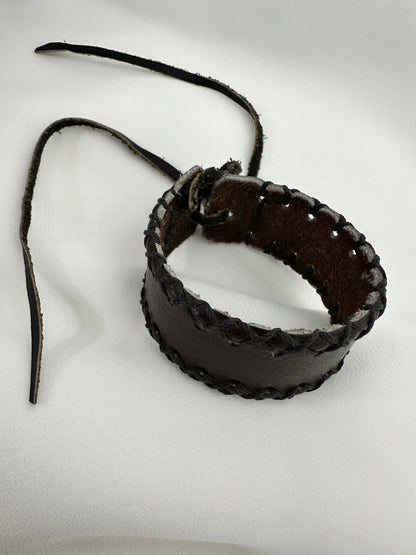 Boho Leather Cuff Bracelet | Handmade Guatemala