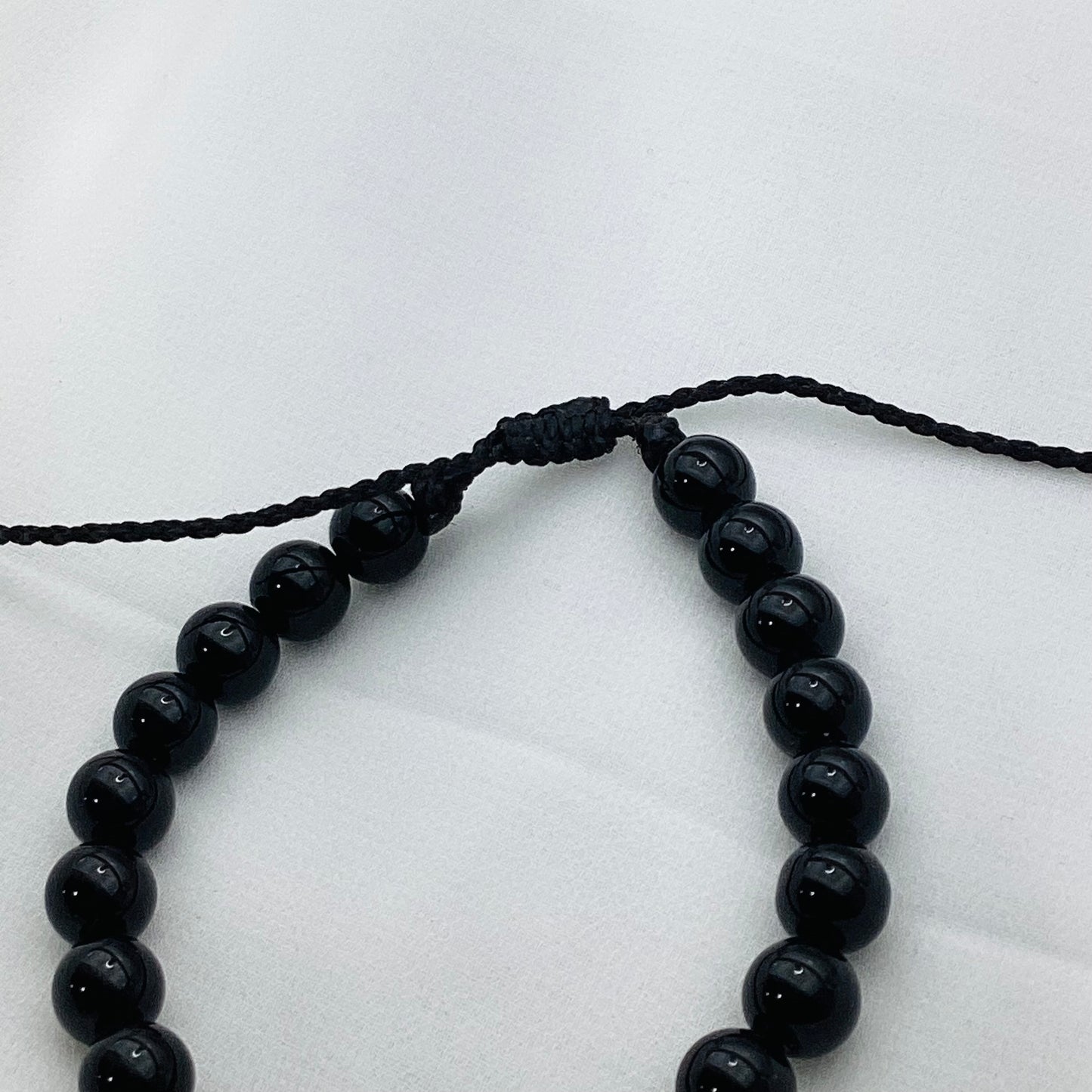 Black Stone & Jade Handcrafted Bracelet