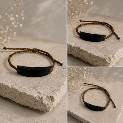 Guatemalan Black Jade Adjustable Bracelet