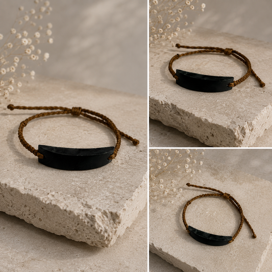 Guatemalan Black Jade Adjustable Bracelet