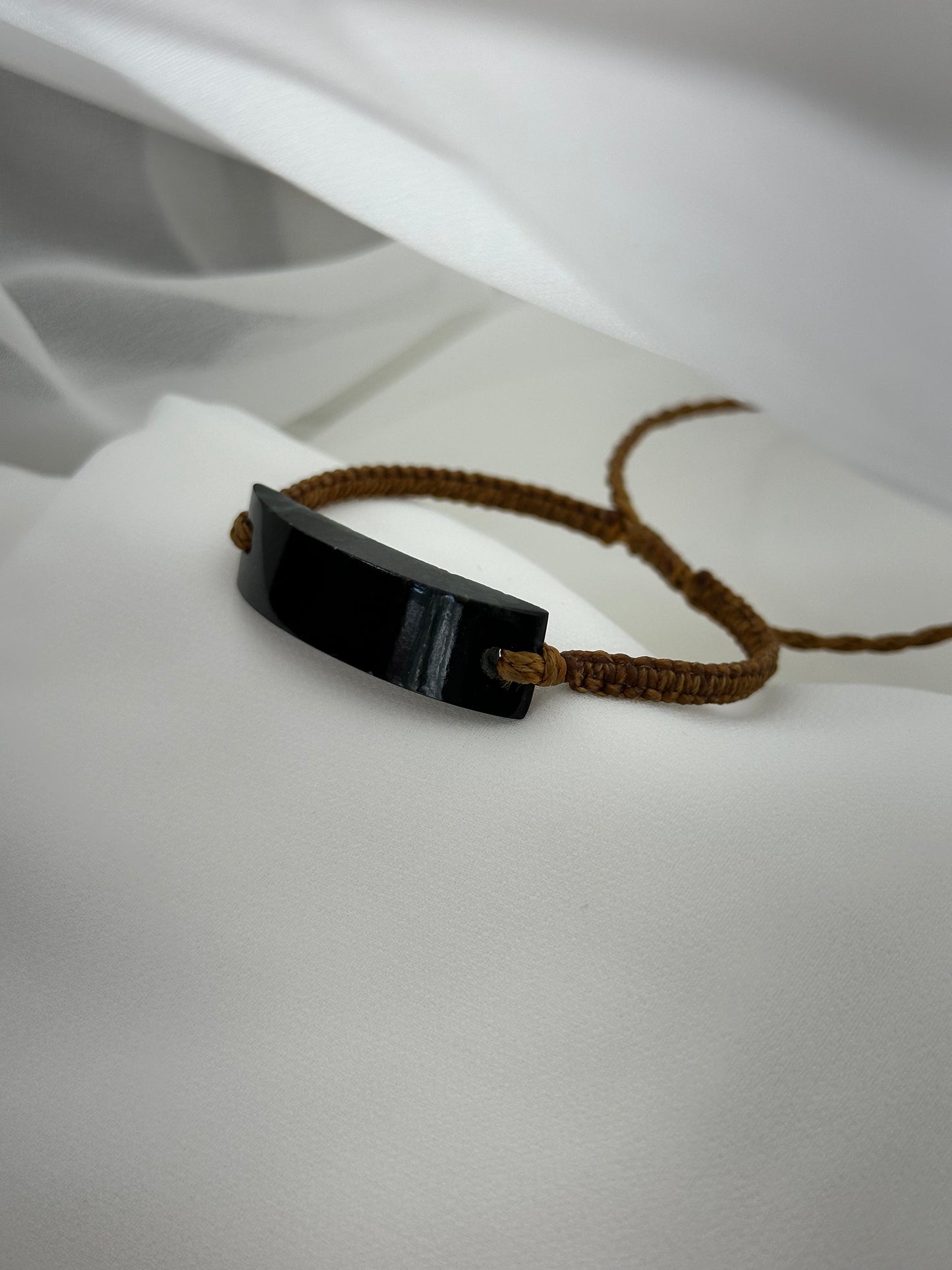 Guatemalan Black Jade Adjustable Bracelet