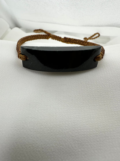 Guatemalan Black Jade Adjustable Bracelet