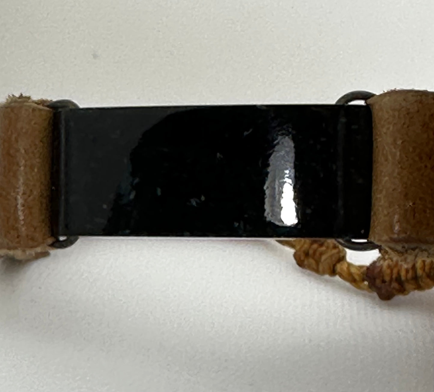 Handmade Guatemalan Black Jade & Leather Strap Bracelet