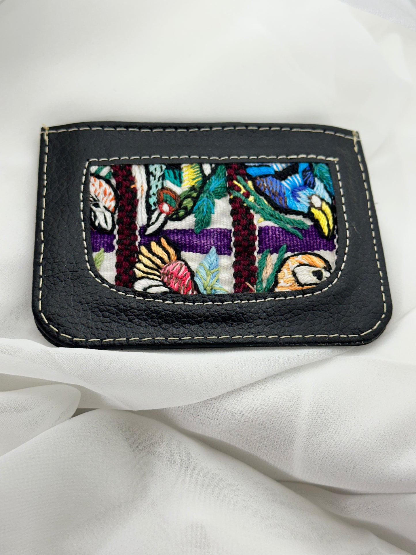 Handcrafted Leather Card Holder | Maya Textile Accent