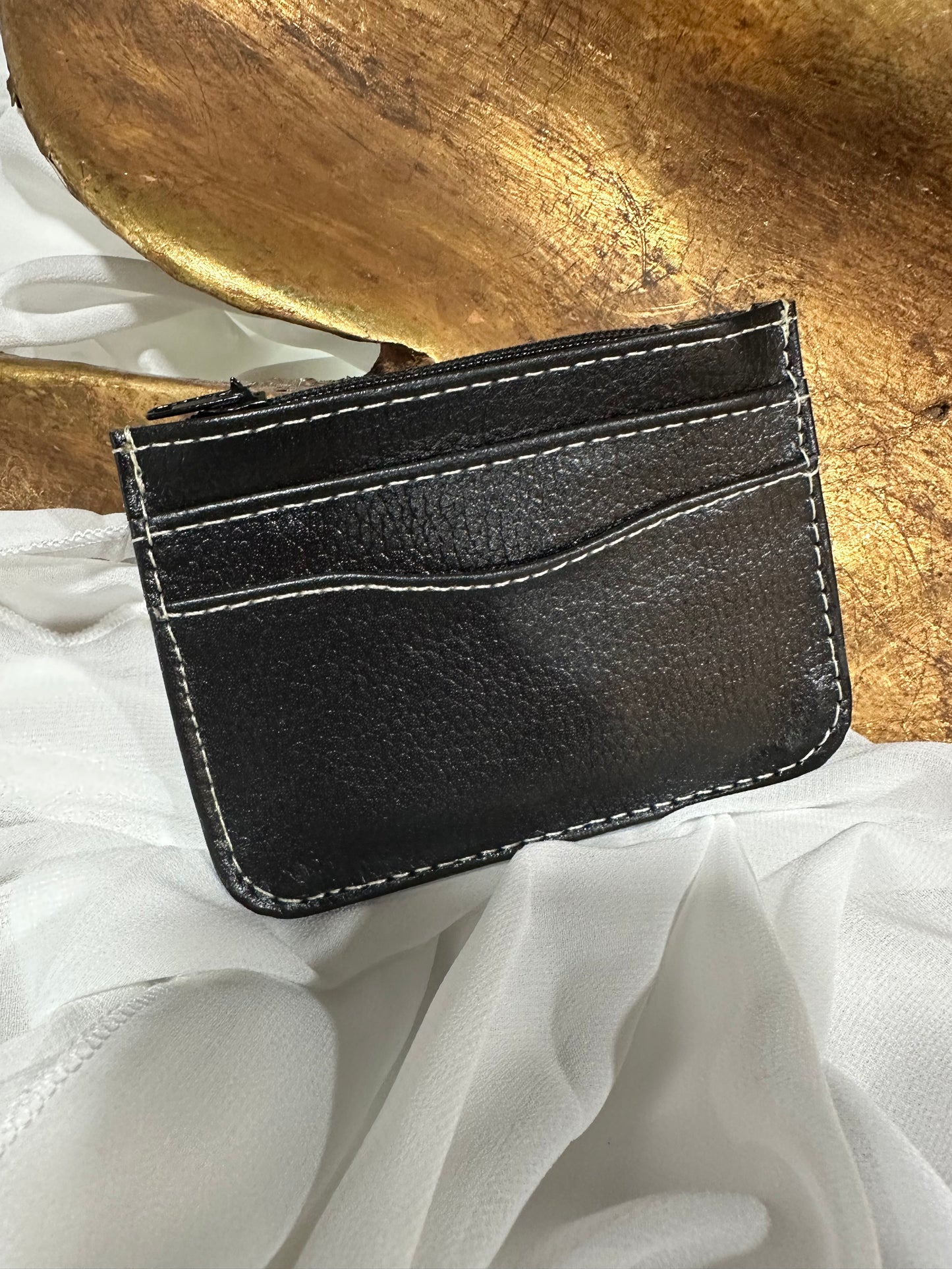 Handcrafted Leather Card Holder | Maya Textile Accent