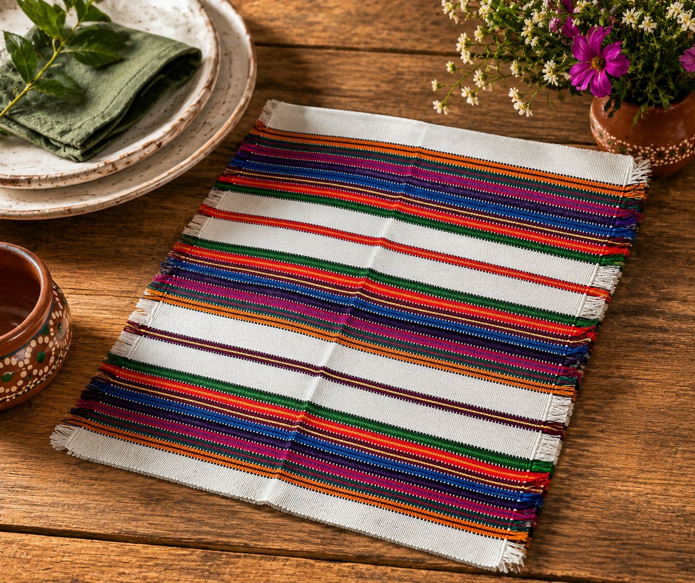 Handwoven Guatemalan Bread Basket Napkin