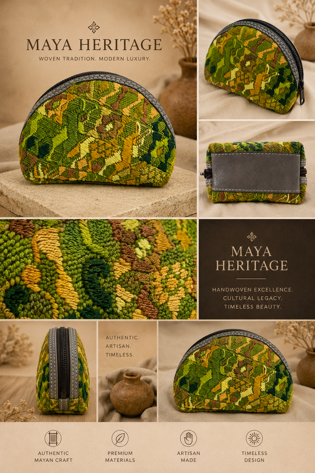 Handcrafted Guatemalan Coin Purse | Colorful Artisan Textile Zip Pouch