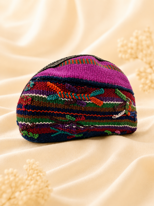 Handcrafted Guatemalan Coin Purse | Colorful Artisan Textile Zip Pouch