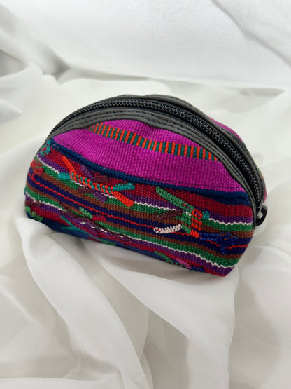 Handcrafted Guatemalan Coin Purse | Colorful Artisan Textile Zip Pouch