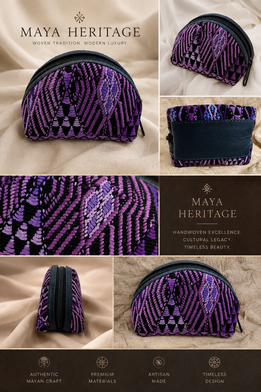 Handcrafted Guatemalan Coin Purse | Maya Textile Zip Pouch