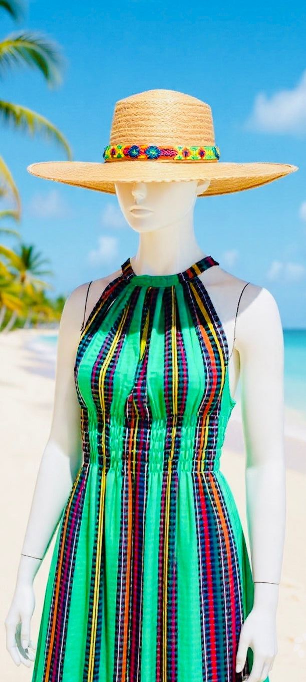 Handmade 100% Cotton Guatemalan Artisan Dress | Lightweight Resort Dress with Handwoven Detail