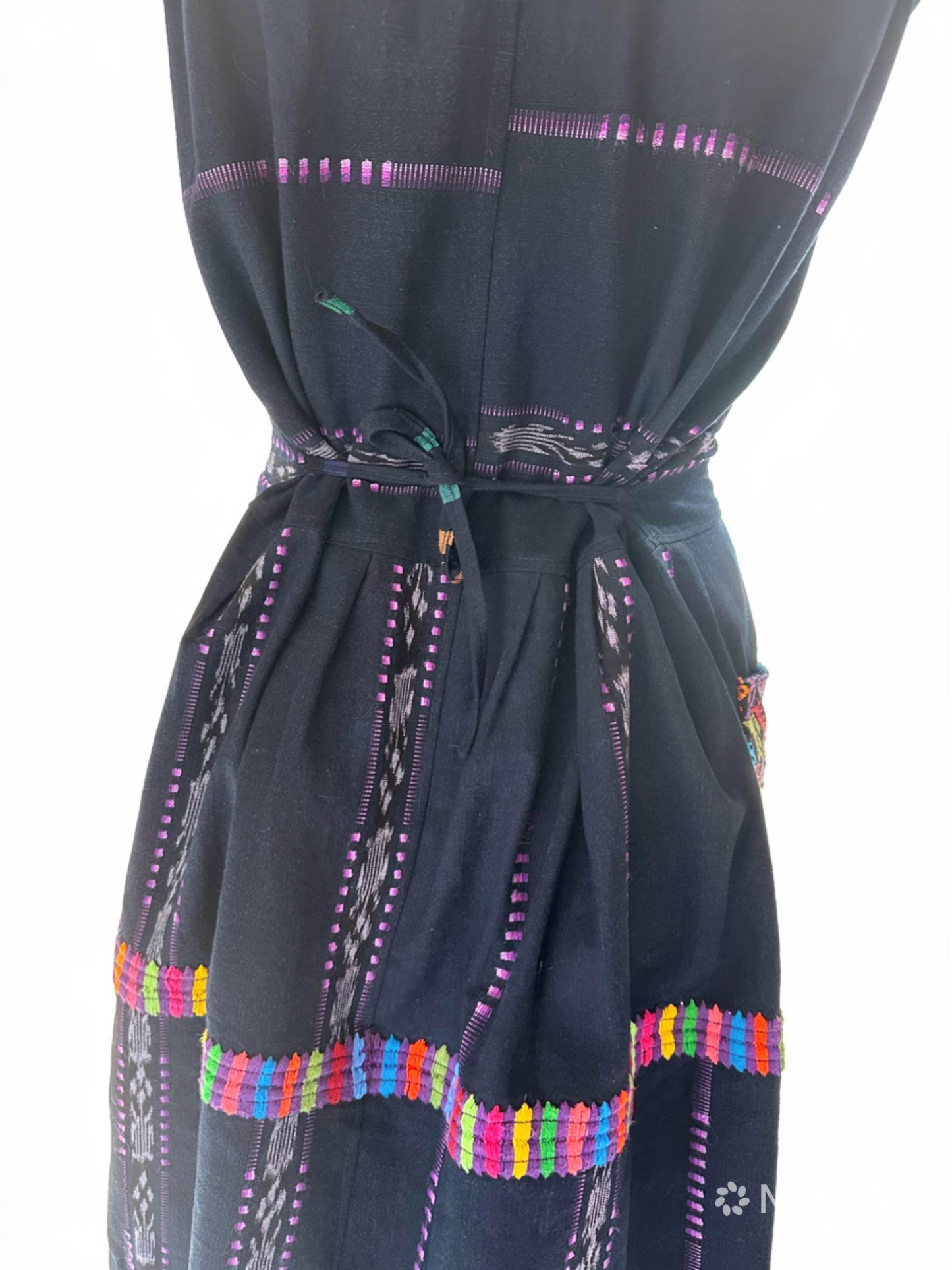 Handwoven Guatemalan Artisan Cotton Dress | Size S