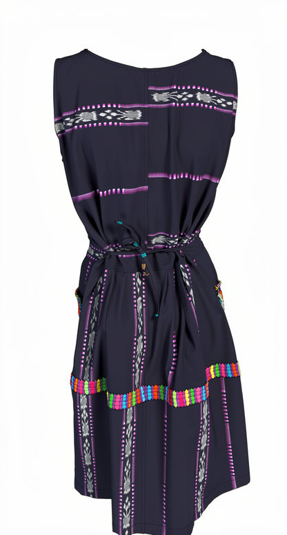 Handwoven Guatemalan Artisan Cotton Dress | Size S