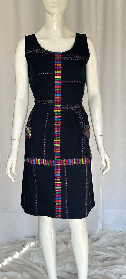 Handwoven Guatemalan Artisan Cotton Dress | Size S
