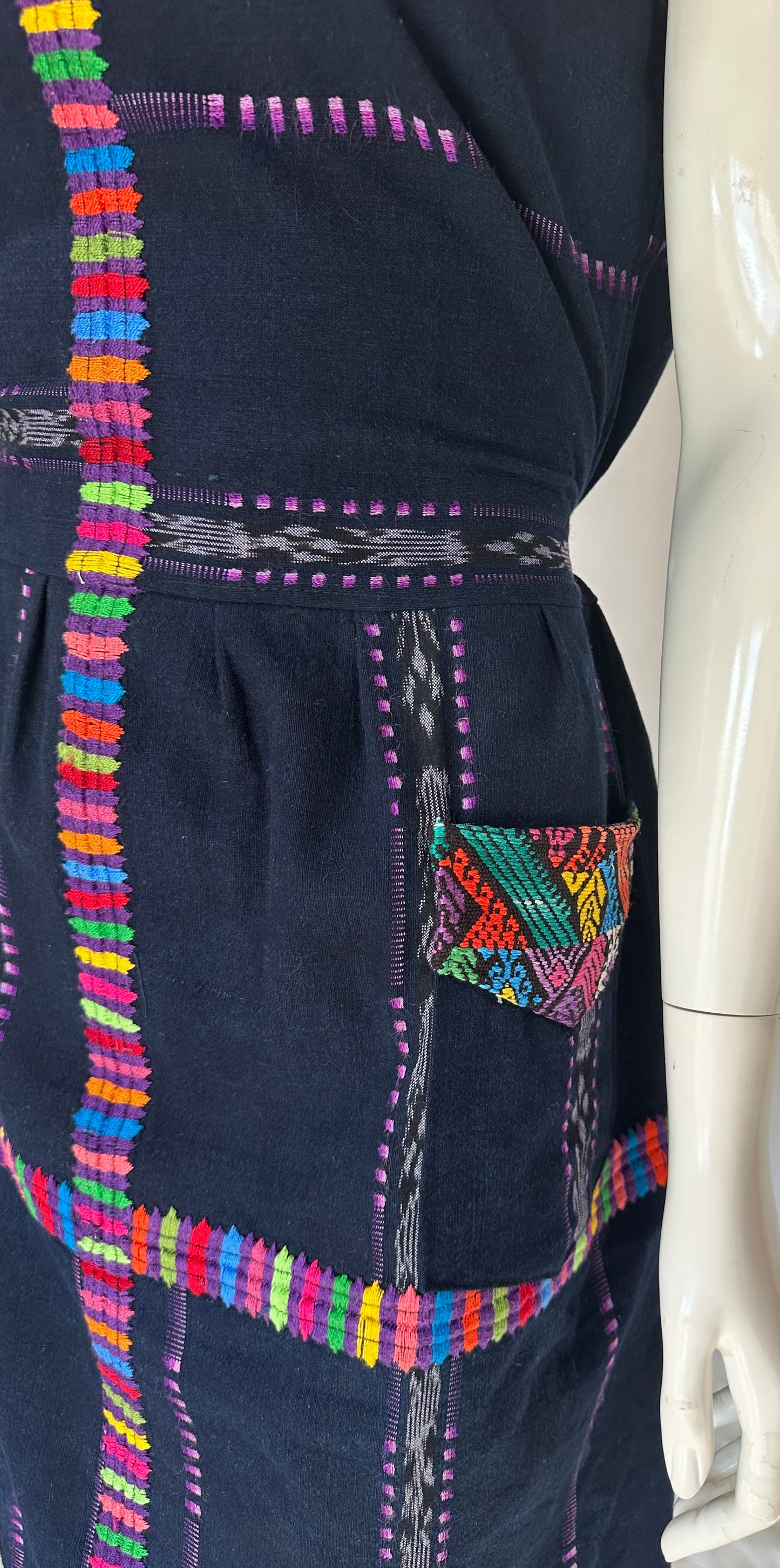 Handwoven Guatemalan Artisan Cotton Dress | Size S