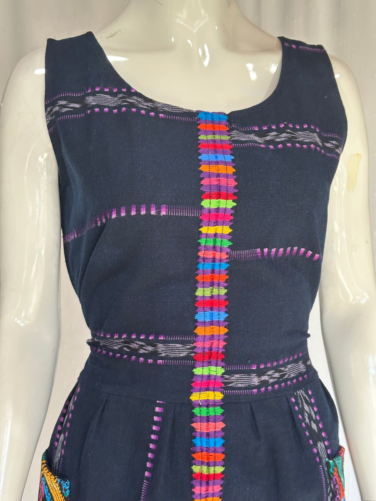 Handwoven Guatemalan Artisan Cotton Dress | Size S