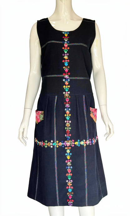 Midnight Bloom Artisan Dress | Handcrafted in Guatemala