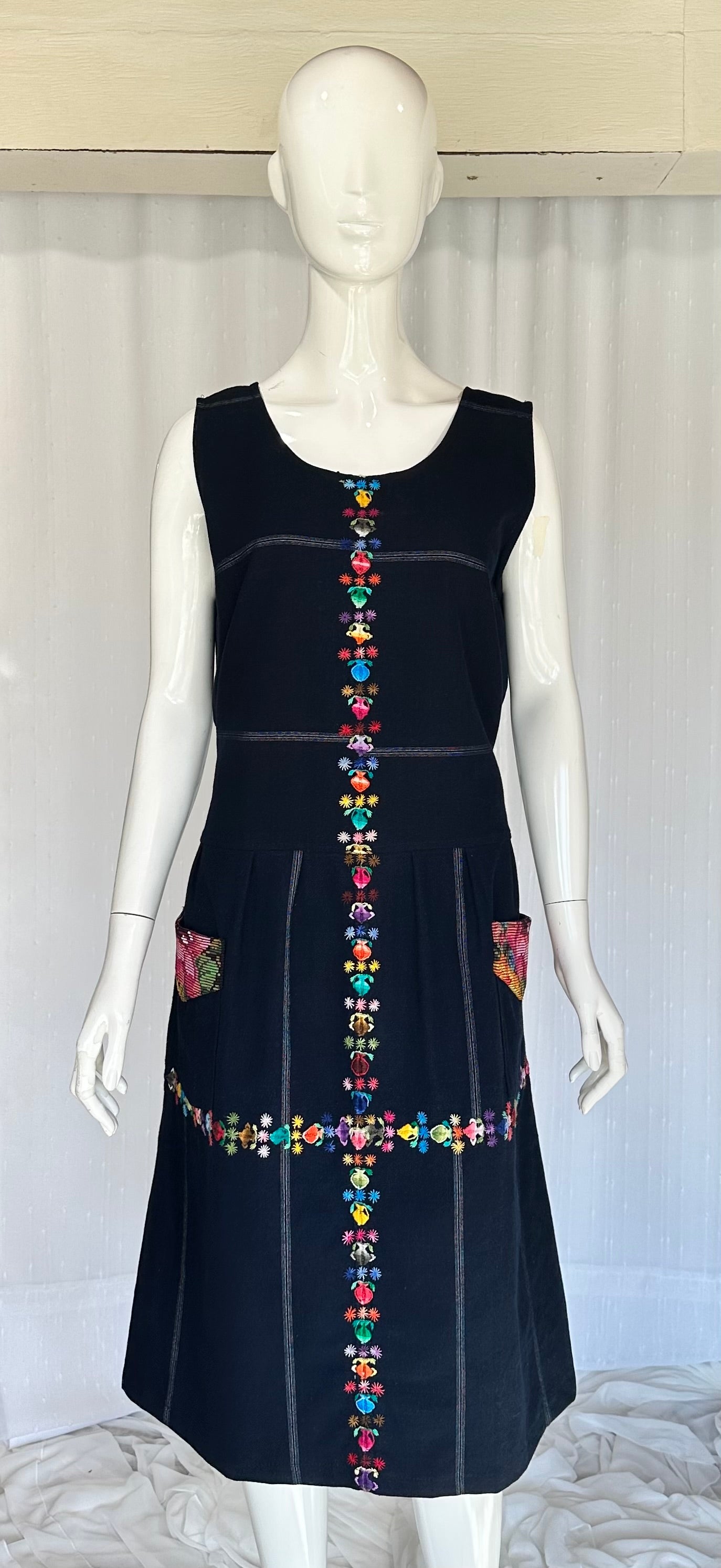 Midnight Bloom Artisan Dress | Handcrafted in Guatemala