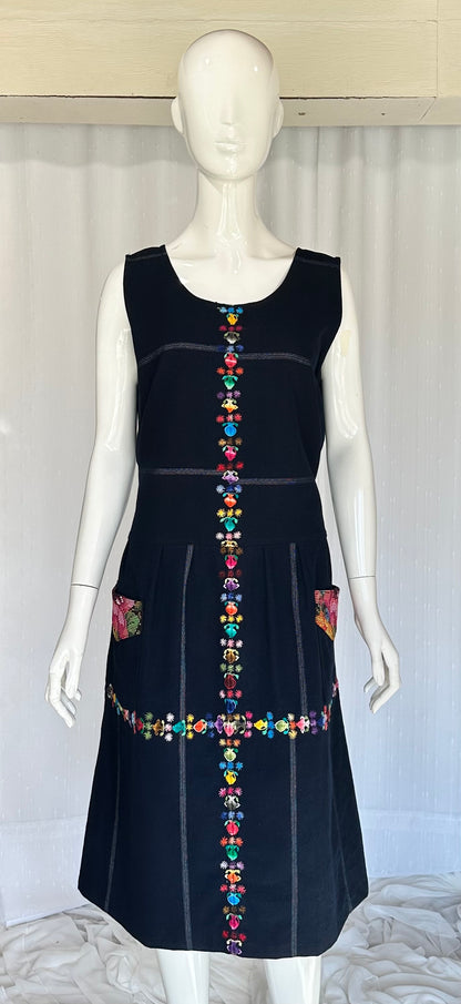 Midnight Bloom Artisan Dress | Handcrafted in Guatemala