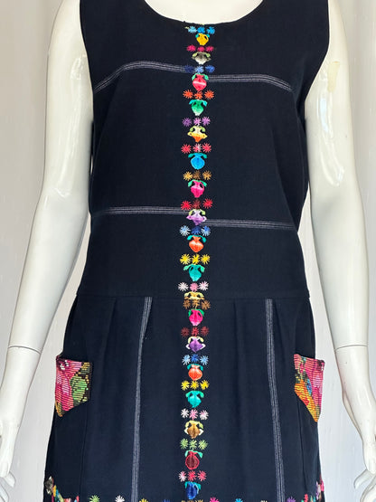 Midnight Bloom Artisan Dress | Handcrafted in Guatemala