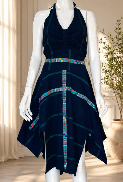 Handcrafted Atitlan Cotton Dress | One of a Kind Guatemalan Artisan Fashion