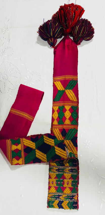 Vintage Handwoven Guatemalan Faja (Traditional Maya Belt)