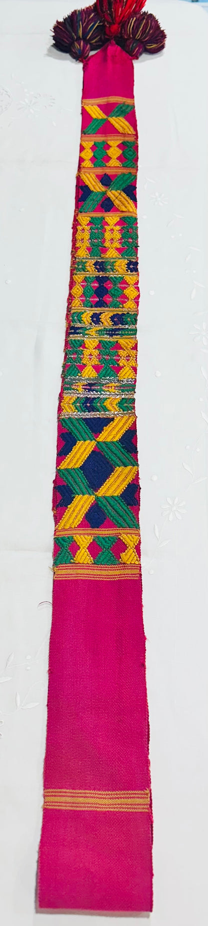 Vintage Handwoven Guatemalan Faja (Traditional Maya Belt)