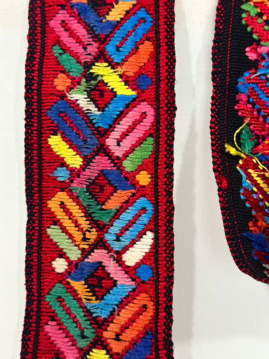 Vintage Guatemalan Handwoven Faja Belt | Colorful Ixil Textile