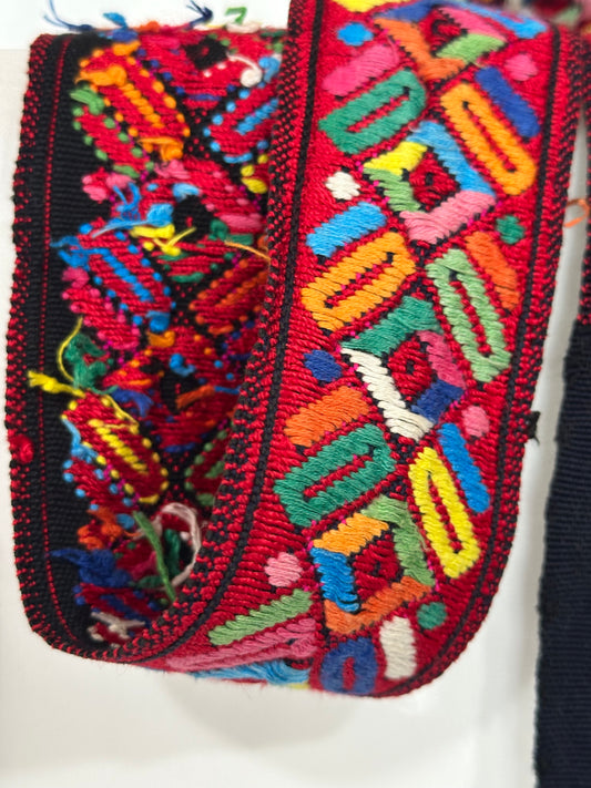Vintage Guatemalan Handwoven Faja Belt | Colorful Ixil Textile