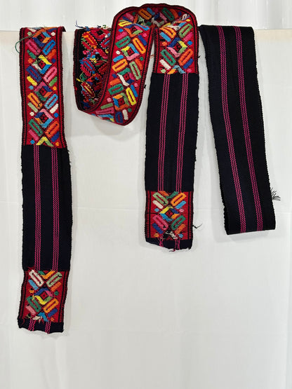 Vintage Guatemalan Handwoven Faja Belt | Colorful Ixil Textile