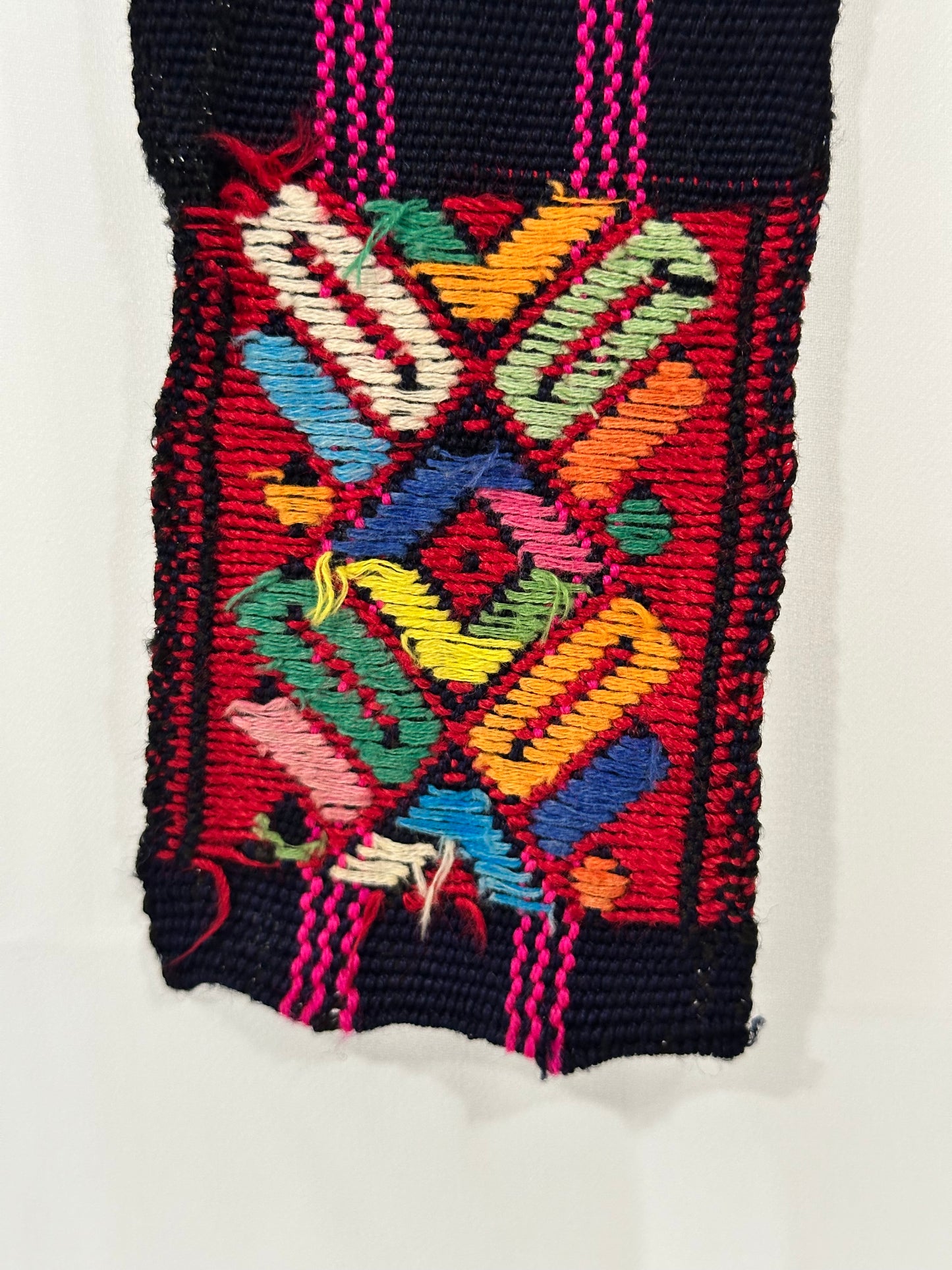 Vintage Guatemalan Handwoven Faja Belt | Colorful Ixil Textile