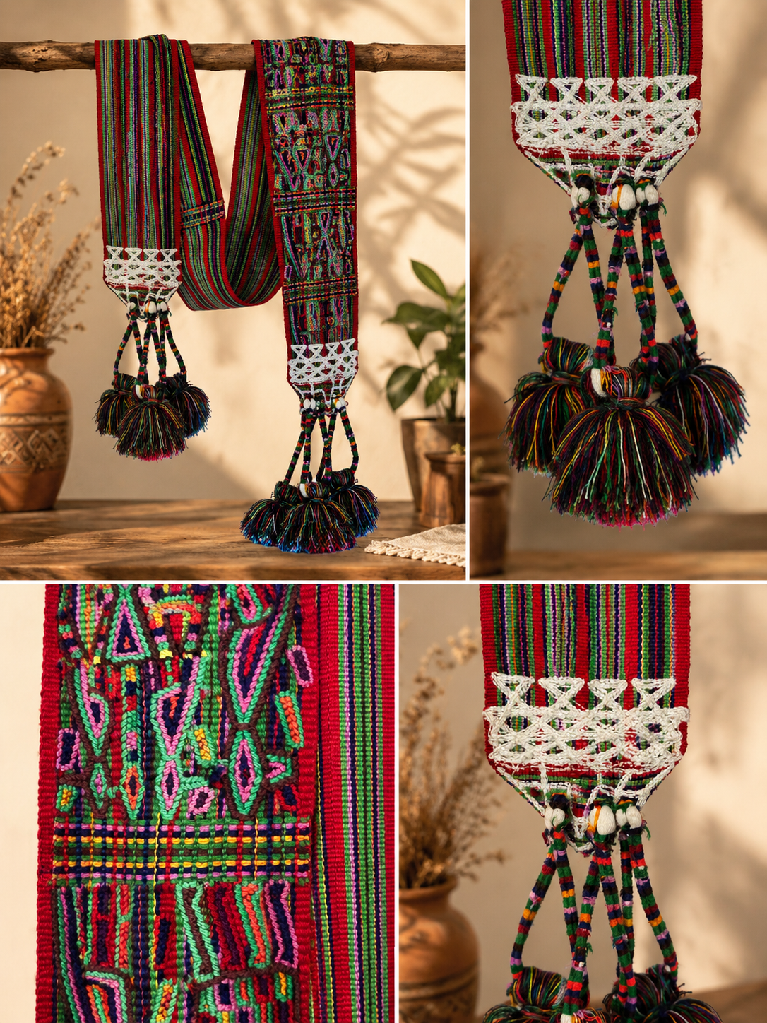 Vintage Ceremonial Mayan Faja from the Nebaj Region of Guatemala
