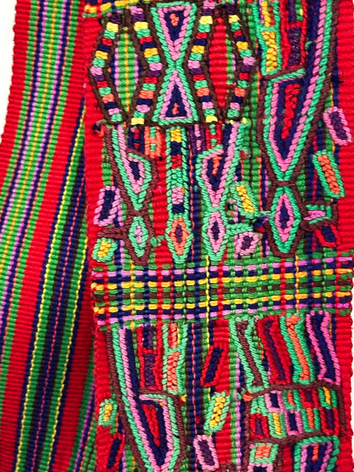 Vintage Ceremonial Mayan Faja from the Nebaj Region of Guatemala