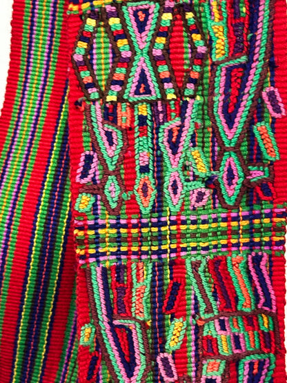 Vintage Ceremonial Mayan Faja from the Nebaj Region of Guatemala