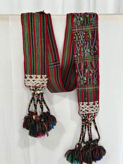 Vintage Ceremonial Mayan Faja from the Nebaj Region of Guatemala